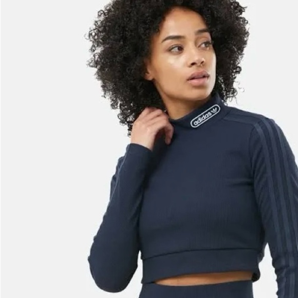 Adidas Women's Navy Crop Top